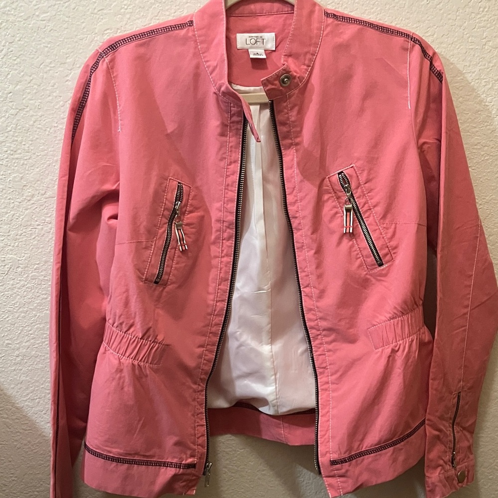 LOFT Coral Bomber Jacket for Women